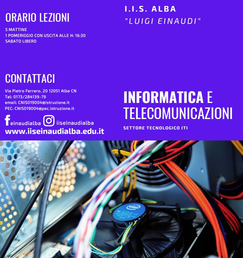 Immagine Brochure ITI Informatica e telecomunicazioni